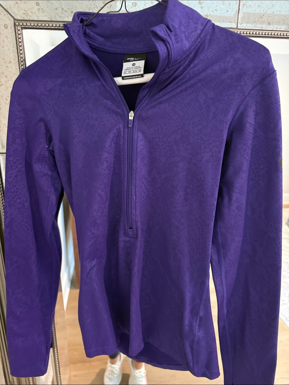 Nike Purple Quarter-Zip Performance top
